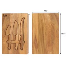 Load image into Gallery viewer, 3-Piece Olive Wood Cheese Knife Set with Acacia Cheese Board