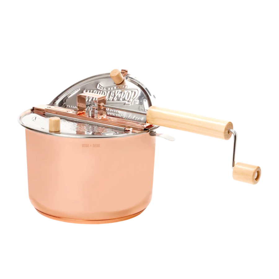 Copper Plated Stainless Steel Whirley Pop Popcorn Popper