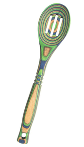 12" Peacock Pakka Slotted  Spoon